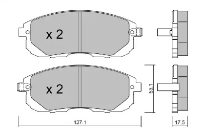 Комплект тормозных колодок (AISIN: BPNI-1005)